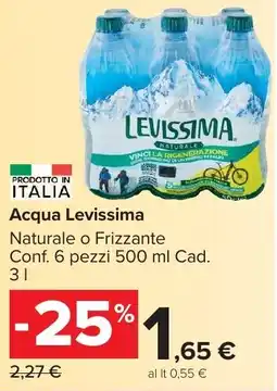Carrefour Market Acqua Levissima offerta