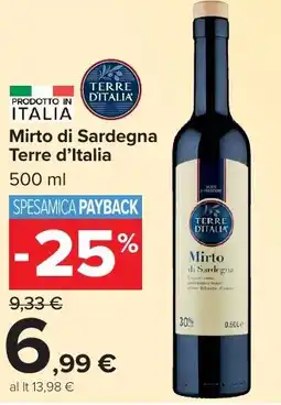 Carrefour Market Mirto di Sardegna Terre d'Italia offerta
