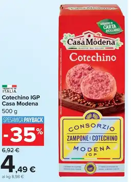 Carrefour Market Cotechino IGP Casa Modena offerta