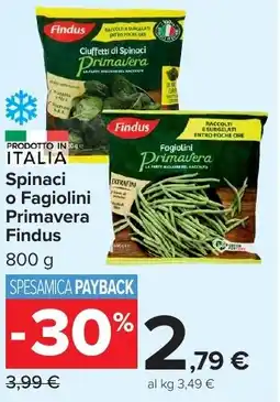Carrefour Market Spinaci o Fagiolini Primavera Findus offerta