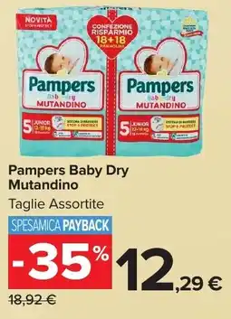 Carrefour Market Pampers Baby Dry Mutandino offerta