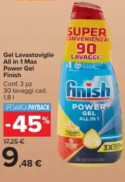 Carrefour Market Gel Lavastoviglie All in 1 Max Power Gel Finish offerta