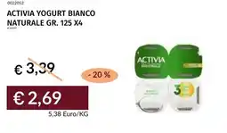 Prezzemolo e Vitale Activia yogurt bianco naturale offerta
