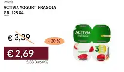 Prezzemolo e Vitale Activia yogurt fragola offerta