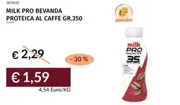Prezzemolo e Vitale Milk pro bevanda proteica al caffe offerta
