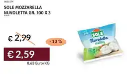 Prezzemolo e Vitale Sole mozzarella nuvoletta offerta