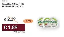 Prezzemolo e Vitale Vallelata ricottine fresche offerta
