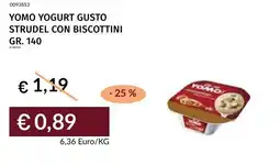 Prezzemolo e Vitale Yomo yogurt gusto strudel con biscottini offerta