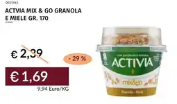 Prezzemolo e Vitale Actvia mix & go granola e miele offerta