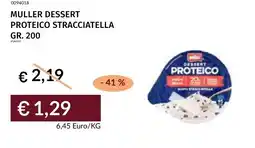 Prezzemolo e Vitale Muller dessert proteico stracciatella offerta