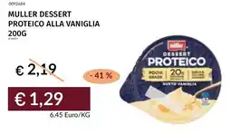 Prezzemolo e Vitale Muller dessert proteico alla vaniglia offerta