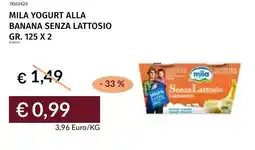 Prezzemolo e Vitale Mila yogurt alla banana senza lattosio offerta