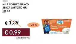 Prezzemolo e Vitale Mila yogurt bianco senza lattosio offerta
