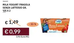Prezzemolo e Vitale Mila yogurt fragola senza lattosio offerta
