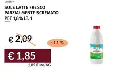 Prezzemolo e Vitale Sole latte fresco parzialmente scremato pet 1,8% offerta