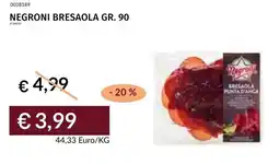 Prezzemolo e Vitale Negroni bresaola offerta