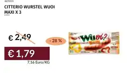 Prezzemolo e Vitale Citterio wurstel wuoi maxi x 3 offerta