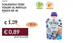 Prezzemolo e Vitale Scaldasole teddi yogurt al mirtillo pouch offerta