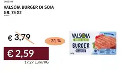 Prezzemolo e Vitale Valsoia burger di soia offerta