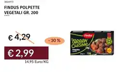 Prezzemolo e Vitale Findus polpette vegetali offerta