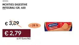 Prezzemolo e Vitale Mcvities digestive integrali offerta