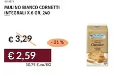 Prezzemolo e Vitale Mulino bianco cornetti integrali x 6 offerta