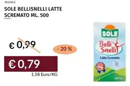 Prezzemolo e Vitale Sole bellisnelli latte scremato offerta