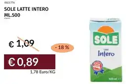Prezzemolo e Vitale Sole latte intero offerta