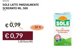 Prezzemolo e Vitale Sole latte parzialmente scremato offerta