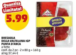 PENNY Bresaola della valtellina igp punta d'anca a fette conf. da 2 pz offerta