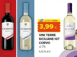 Tigre Vini terre siciliane igt CORVO offerta
