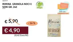 Prezzemolo e Vitale Mimina granola noci e semi offerta