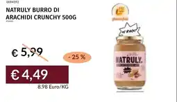 Prezzemolo e Vitale Natruly burro di arachidi crunchy offerta