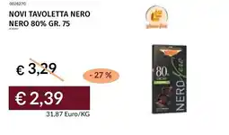 Prezzemolo e Vitale Novi tavoletta nero nero 80% offerta