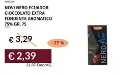 Prezzemolo e Vitale Novi nero ecuador cioccolato extra fondente aromatico 75% offerta
