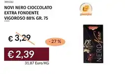 Prezzemolo e Vitale Novi nero cioccolato extra fondente vigoroso 88% offerta