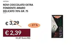Prezzemolo e Vitale Novi cioccolato extra fondente amaro delicato 70% offerta