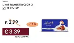 Prezzemolo e Vitale Lindt tavoletta cuor di latte offerta