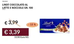 Prezzemolo e Vitale Lindt cioccolato al latte e nocciole offerta