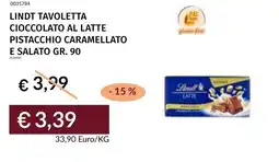 Prezzemolo e Vitale Lindt tavoletta cioccolato al latte pistacchio caramellato e salato offerta