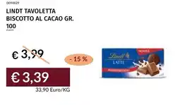 Prezzemolo e Vitale Lindt tavoletta biscotto al cacao offerta