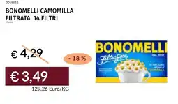 Prezzemolo e Vitale Bonomelli camomilla filtrata 14 filtri offerta