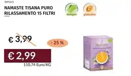 Prezzemolo e Vitale Namaste tisana puro rilassamento 15 filtri offerta