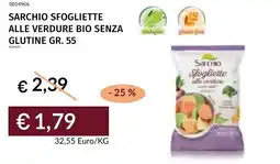 Prezzemolo e Vitale Sarchio sfogliette alle verdure bio senza glutine offerta