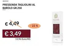Prezzemolo e Vitale Pressenda tagliolini al barolo offerta