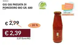 Prezzemolo e Vitale Giu giu passata di pomodoro bio offerta