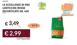 Prezzemolo e Vitale Le eccellenze di p&v lenticchie rosse decorticate offerta