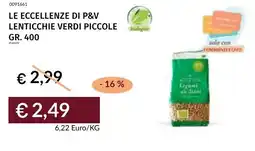 Prezzemolo e Vitale Le eccellenze di p&v lenticchie verdi piccole offerta