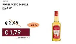 Prezzemolo e Vitale Ponti aceto di mele offerta