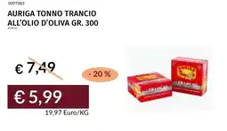 Prezzemolo e Vitale Auriga tonno trancio all'olio d'oliva offerta